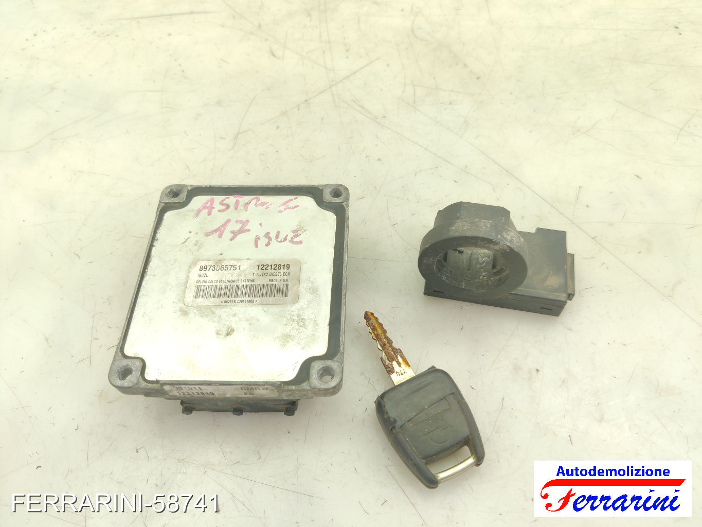 Kit Accensione OPEL ASTRA G SW T98 1.7 DTI 16V 2000-2004 8973065751, 5WK4763