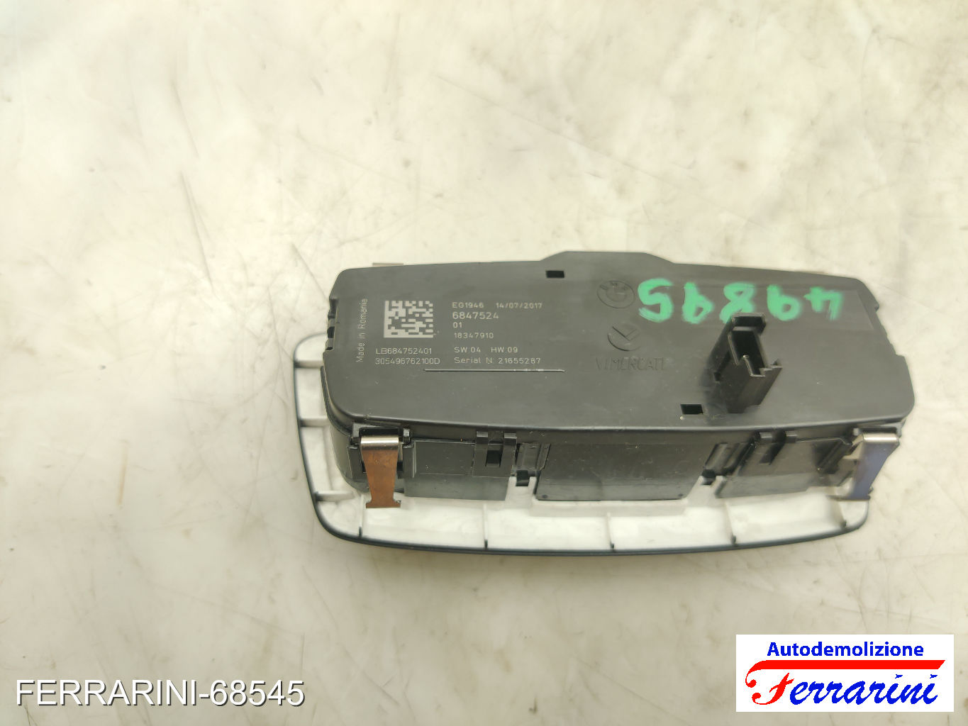 Interruttore Luci Fari BMW X1 F48 2015-2023 61316847524, LE684752401 7