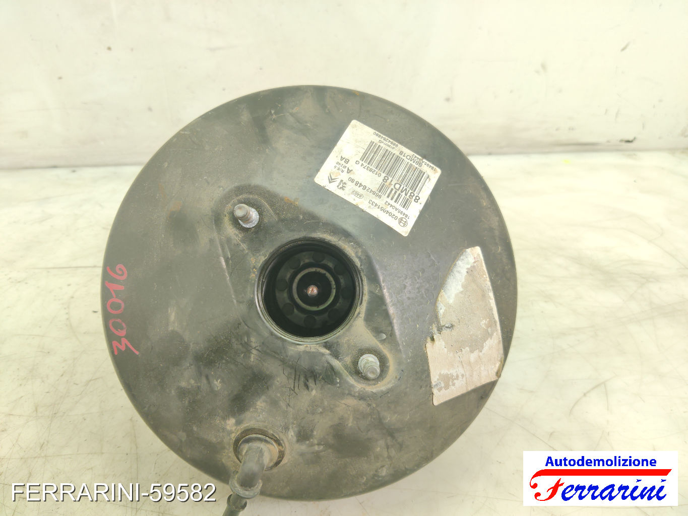 Servofreno CITROEN C3 1 FC, FN 1.4 BI-FUEL 2008-2009 4535T9, 18495A0442