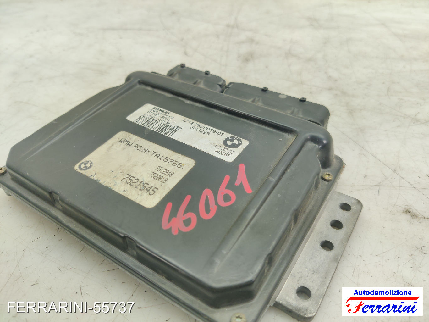 Centralina Motore MINI - R50, R53 ONE 2001-2006 1214752001901, S83293