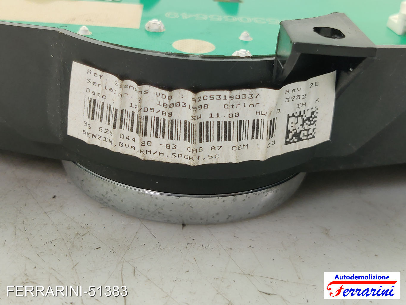 Quadro Contachilometri PEUGEOT 207 SW WK 1.6 16V 2007-2013 9662904480