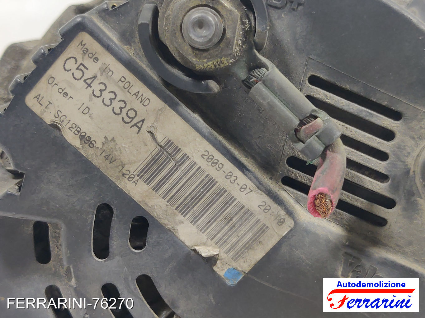 Alternatore RENAULT CLIO 2 BB, CB 1.5 DCI 2001-2009 8200306307, SG12B096