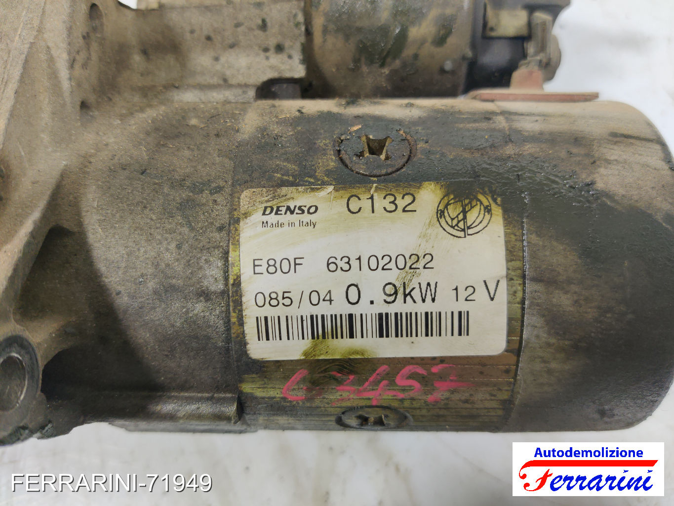Motorino Avviamento LANCIA YPSILON 843 1.2 2003-2011 63102022, 51890631 6