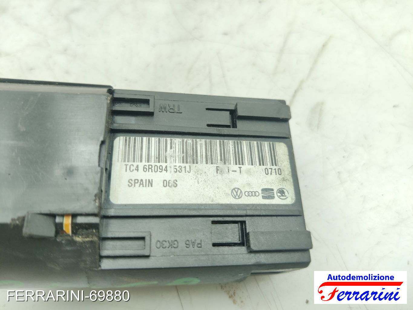 Interruttore Luci Fari VW POLO 6C1, 6R1 2009-2023 6R0941531J, 6R0941531G