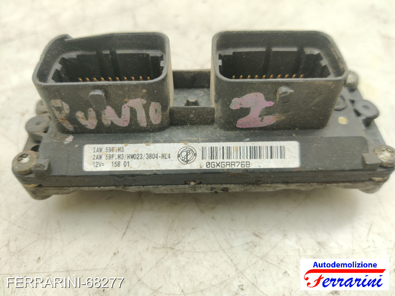 Centralina Motore FIAT PUNTO 188 1.2 60 2000-2009 46820323, 188A4000, IAW59FM3 7