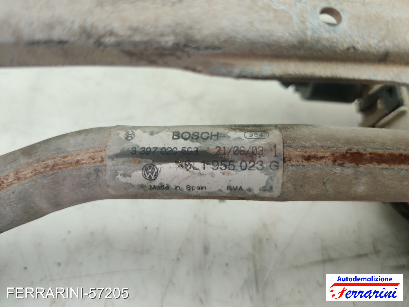 Spazzacqua Motorino Tergicristallo VW POLO 6C1, 6R1 2009-2023 anteriore