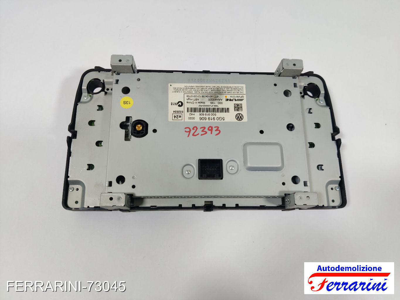 Navigatore Gps VW GOLF 7 5G1, BE1, BE2, BQ1 2012-2020 5G0919606, 0094TU23002VR3