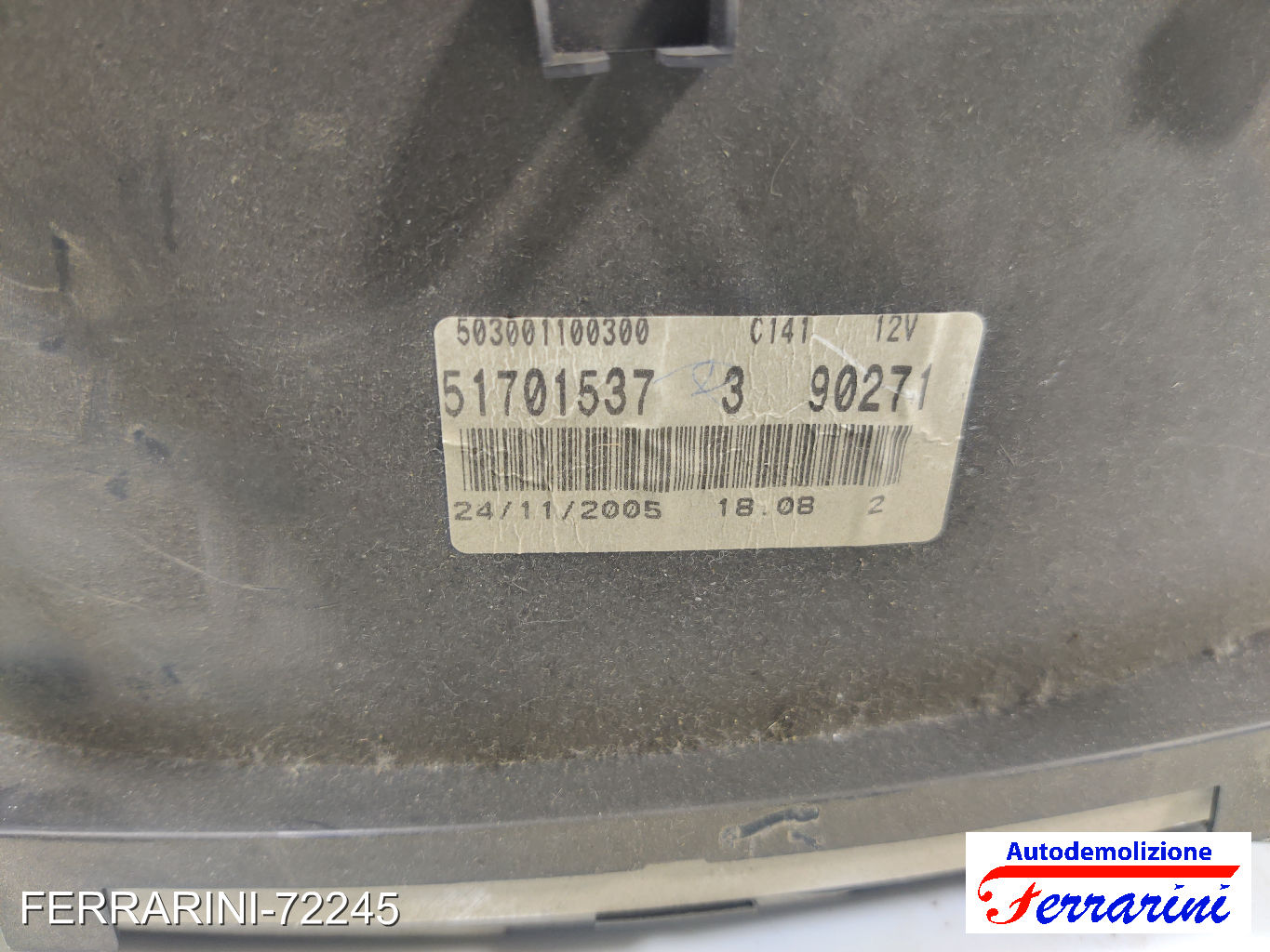 Quadro Contachilometri FIAT GRANDE PUNTO 199 1.3 D MULTIJET 2005-2013 51701537 7