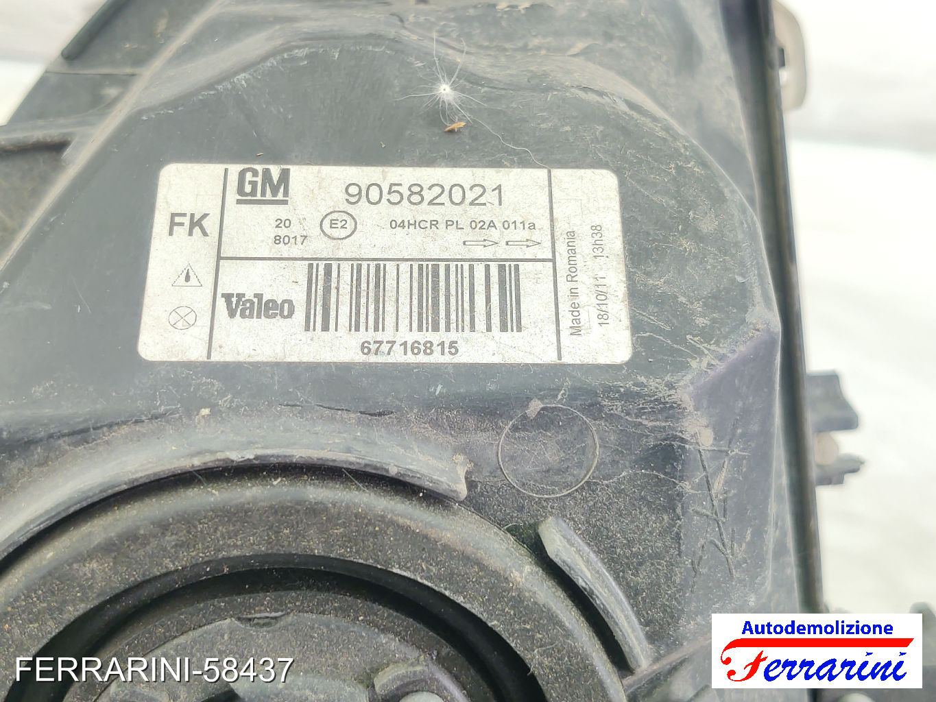 Faro Anteriore OPEL ZAFIRA A T98 2002-2005 sinistro, sx 9118791, 67716811