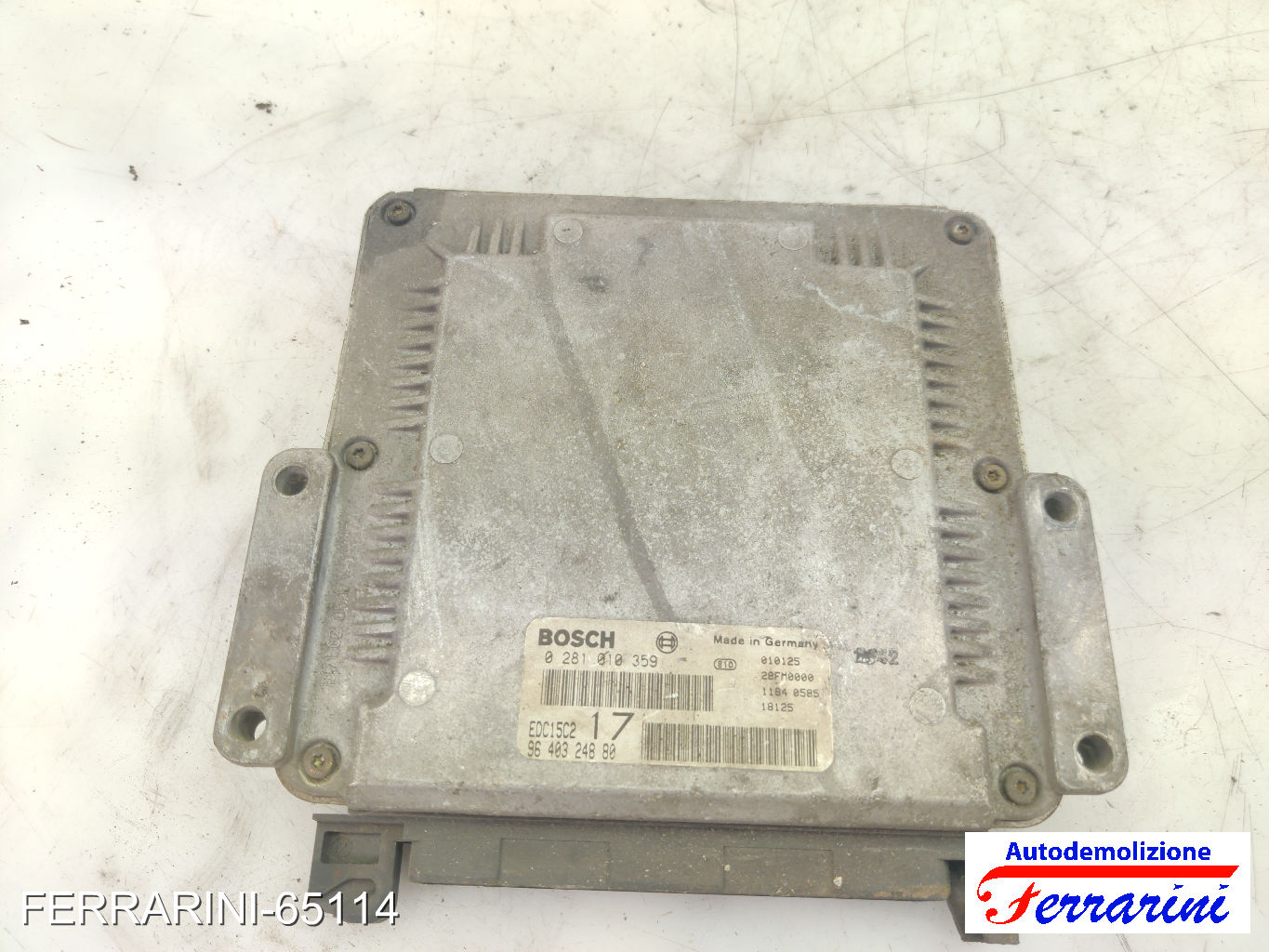 Centralina Motore FIAT SCUDO 220 1.9 TD 1998-2006 9640324880, 0281010359