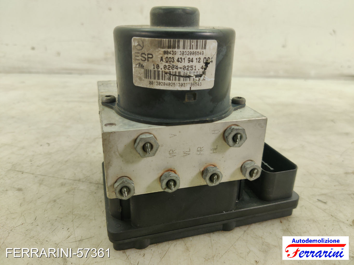 Centralina Pompa Abs MERCEDES CLASSE C W203 C 220 CDI 2000-2007 A0054310812