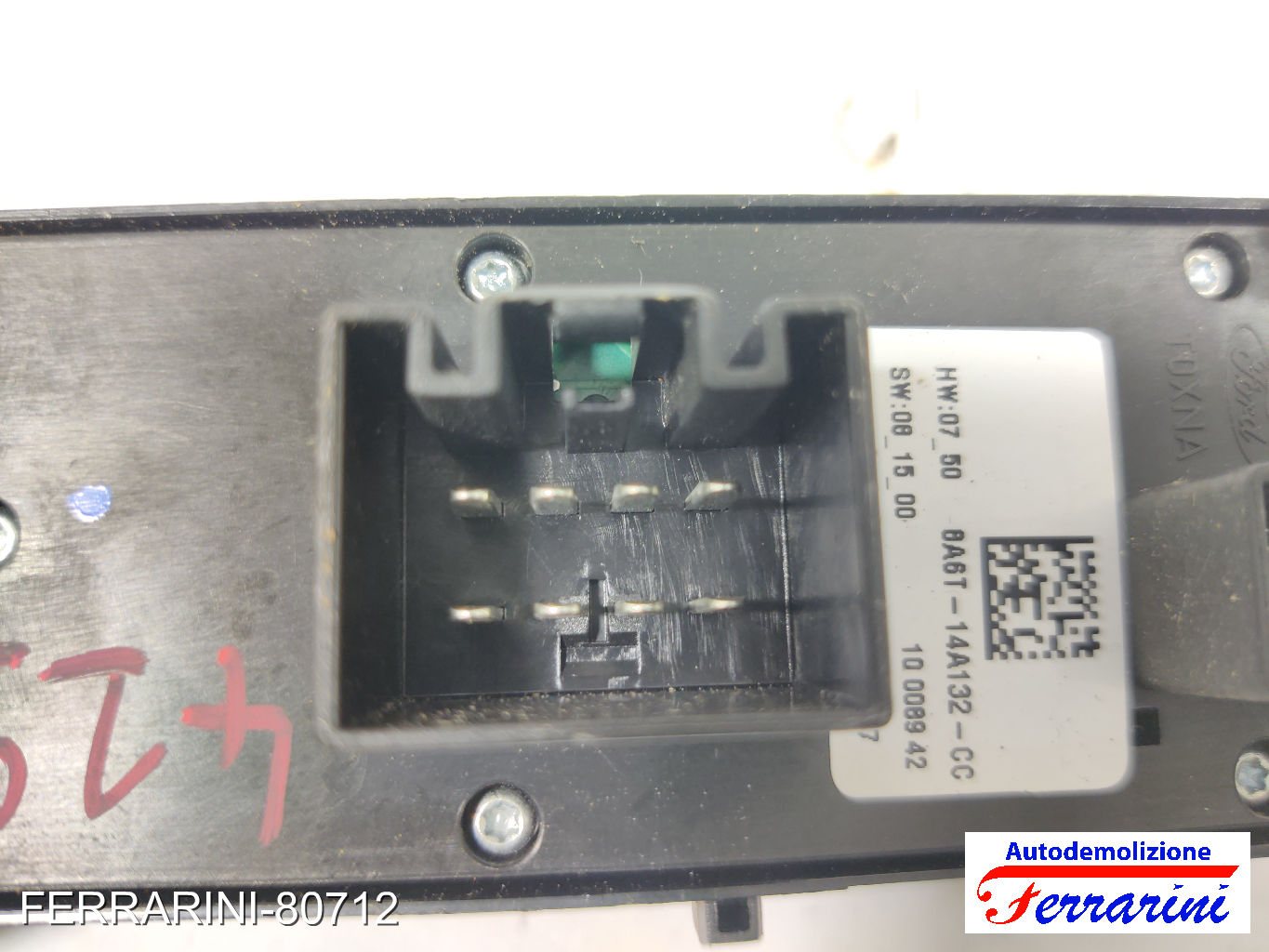 Pulsantiera Tastiera Alzavetro FORD FIESTA 6 CB1, CCN 2008-2012 sinistra, sx
