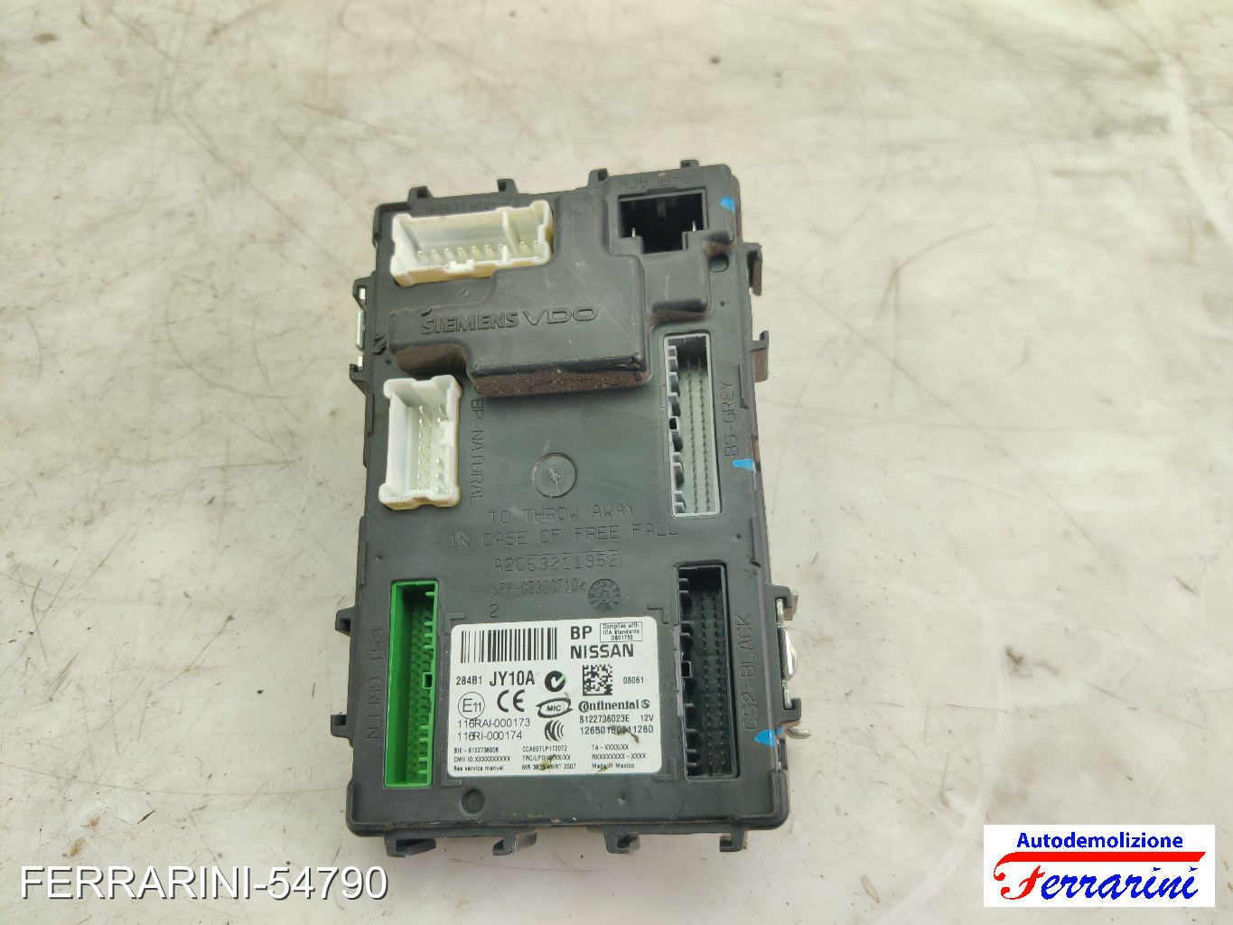 Centralina confort RENAULT KOLEOS 1 HY 2.0 DCI 4X4 2008-2023 S122736023E, JY10A