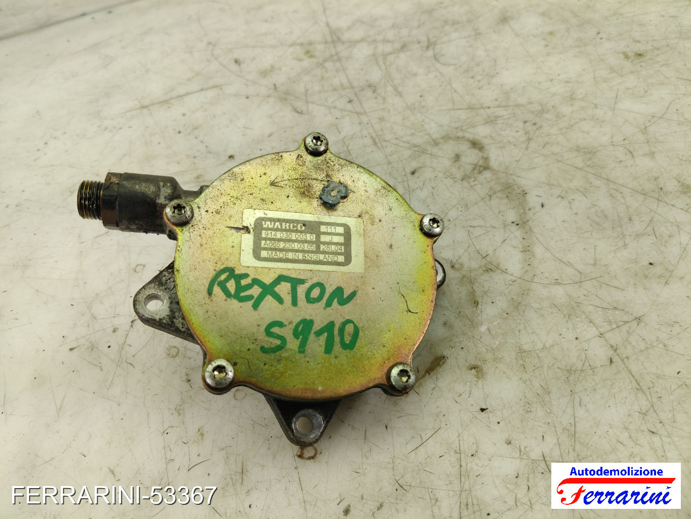 Pompe Vuoto Depressore SSANGYONG REXTON GAB 2.7 XDI 4X4 2004-2012 9140300030