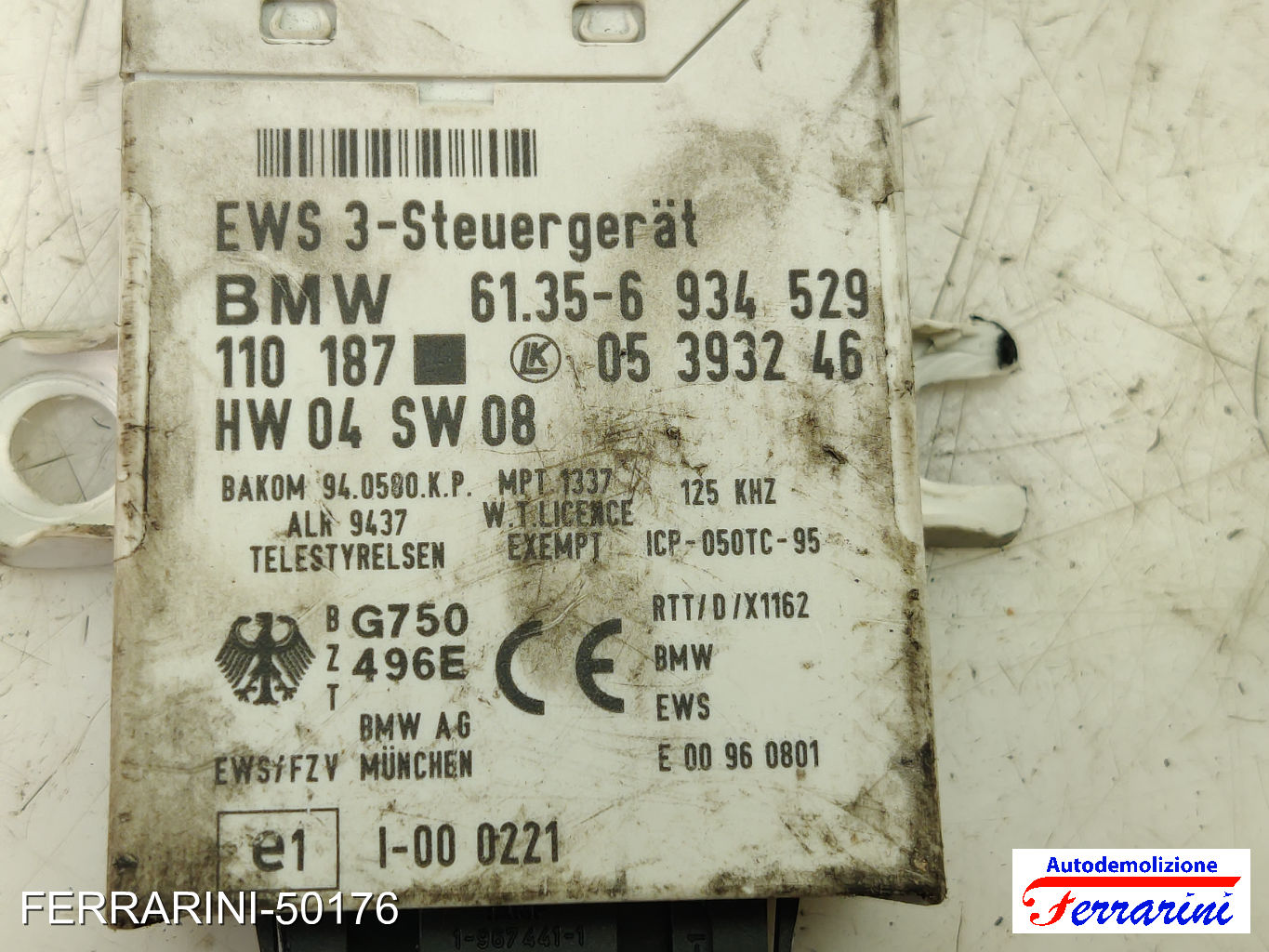 MINI - R50, R53 COOPER 2001-2006 61356934529, 05393246 6