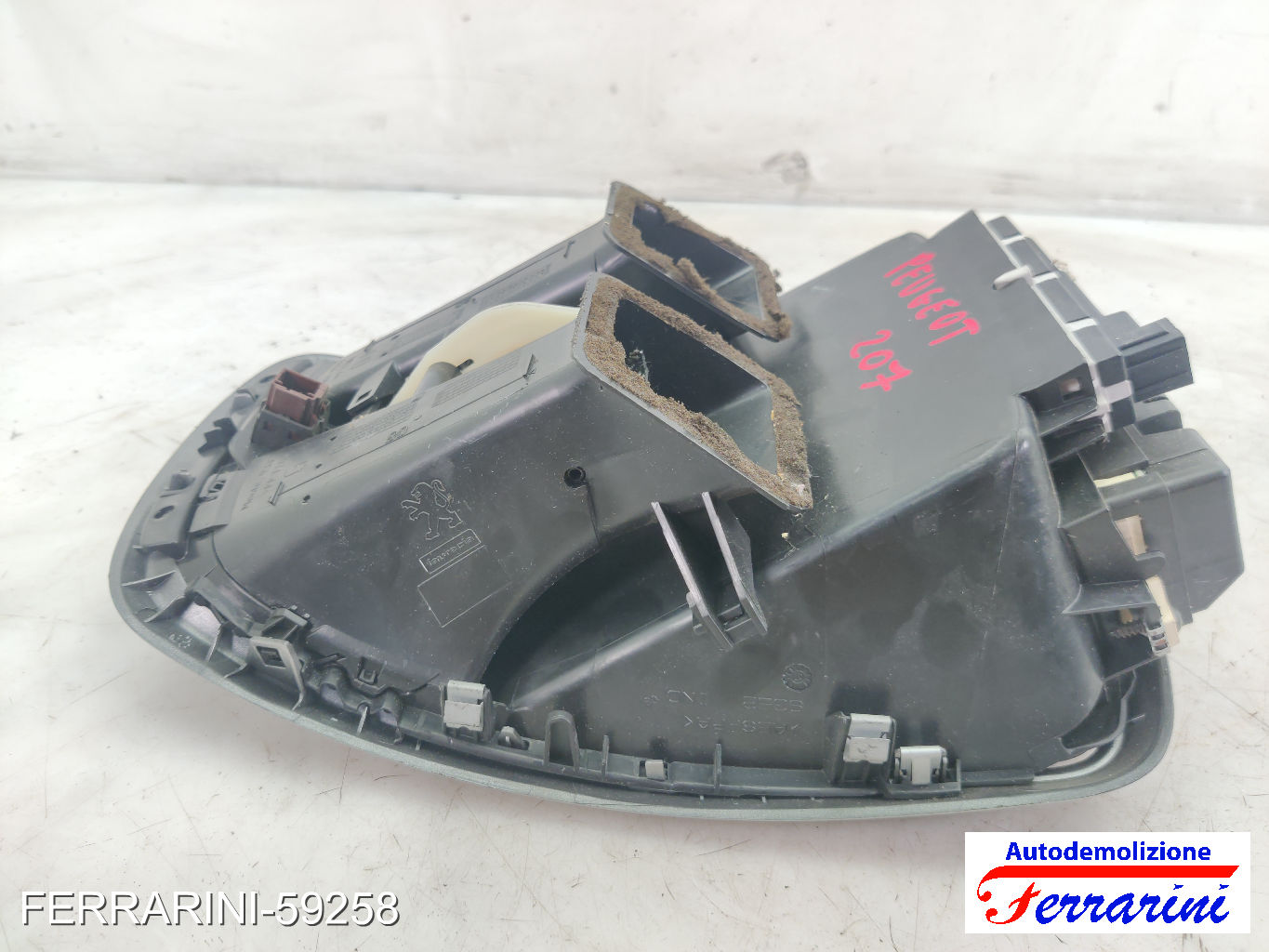 display bocchette aria Consolle Centrale Cruscotto PEUGEOT 207 WA, WC 2007-2012