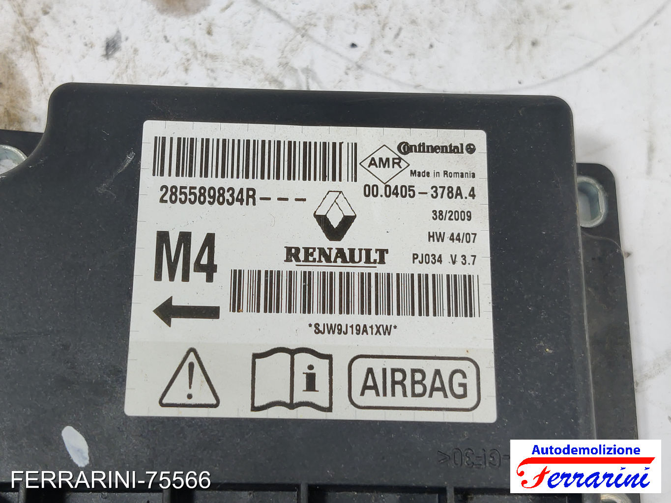 Centralina Airbag RENAULT SCENIC 3 JZ0/1 2009-2023 285589834R, SJW9J19A1XW