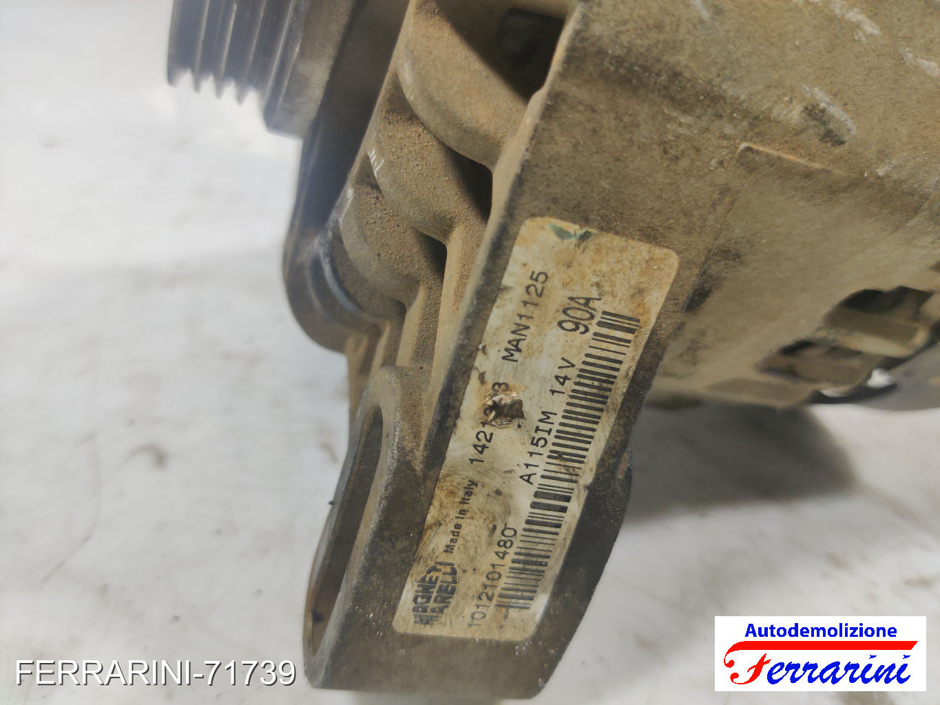 Alternatore FIAT PUNTO 188 1.2 60 1999-2010 46736968, MAN1125, A115M 9