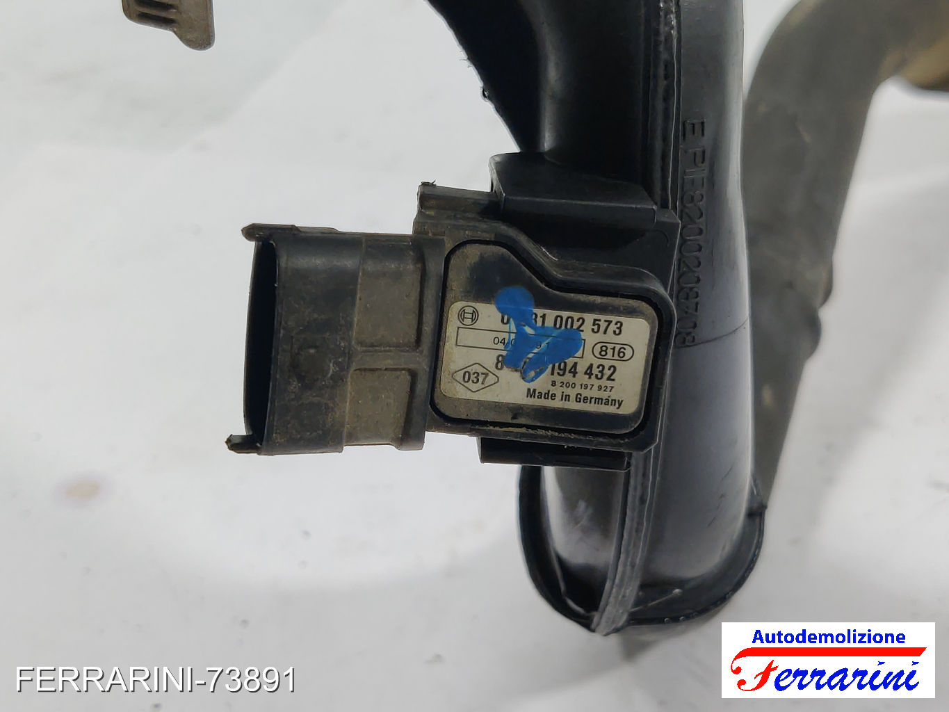 tubo aria aspirazione, intercooler K9K F7 RENAULT SCENIC 2 JM0/1 1.5 DCI
