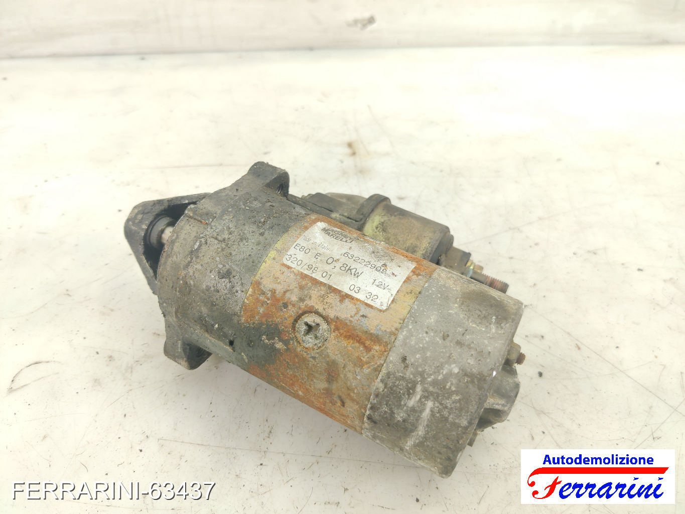 Motorino Avviamento FIAT SEICENTO 600 287 0.9 1998-2010 63222908, 46432301