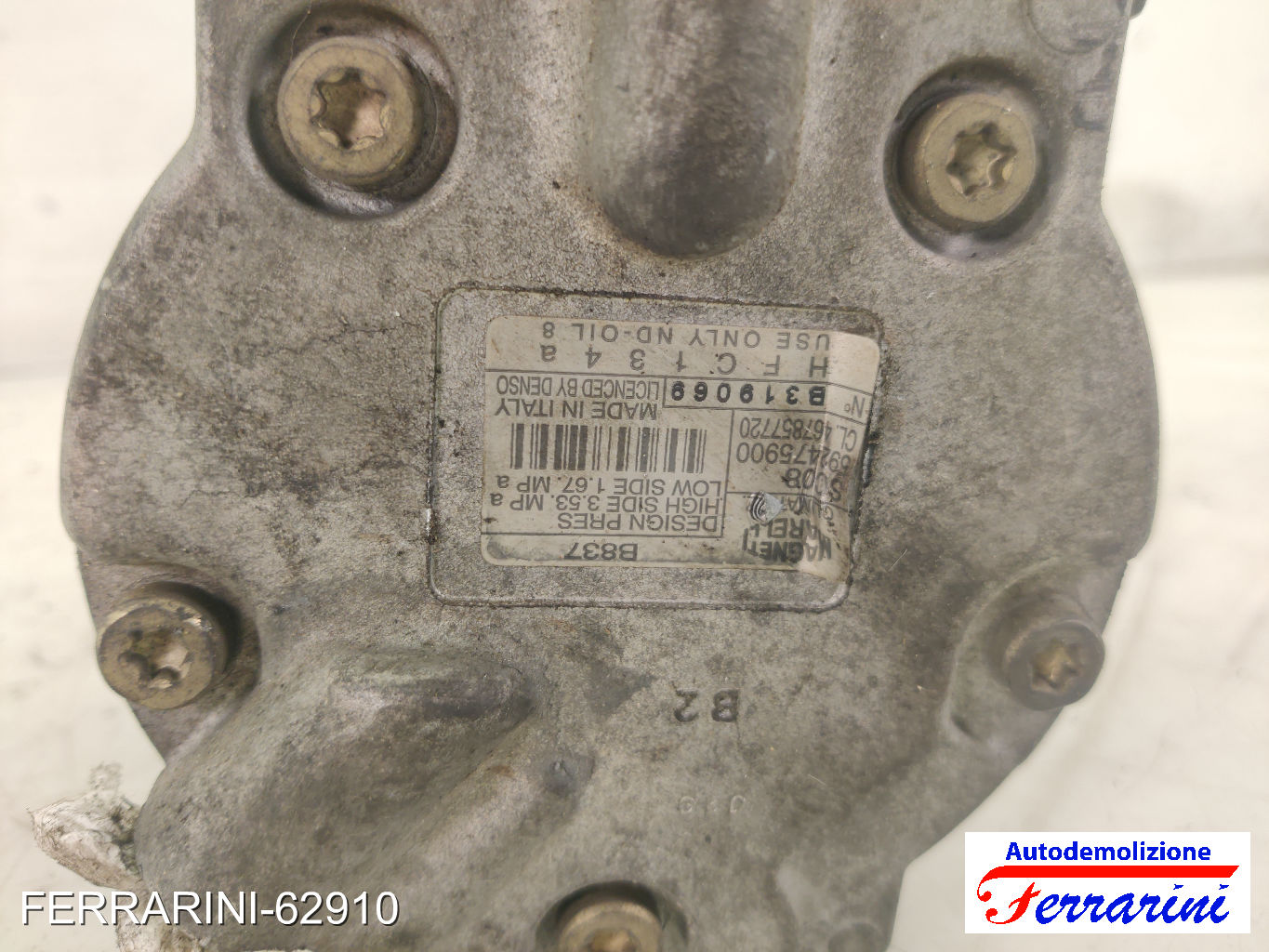 Compressore Clima FIAT BRAVA 182 1.2 16V 80 1998-2002 46785772, 467857720 7