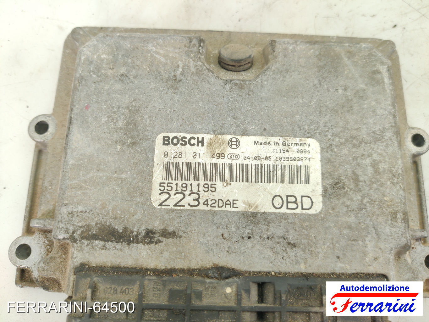 Centralina Motore FIAT DOBLO 119, 223 1.9 JTD 2003-2010 55191195, 0281011499