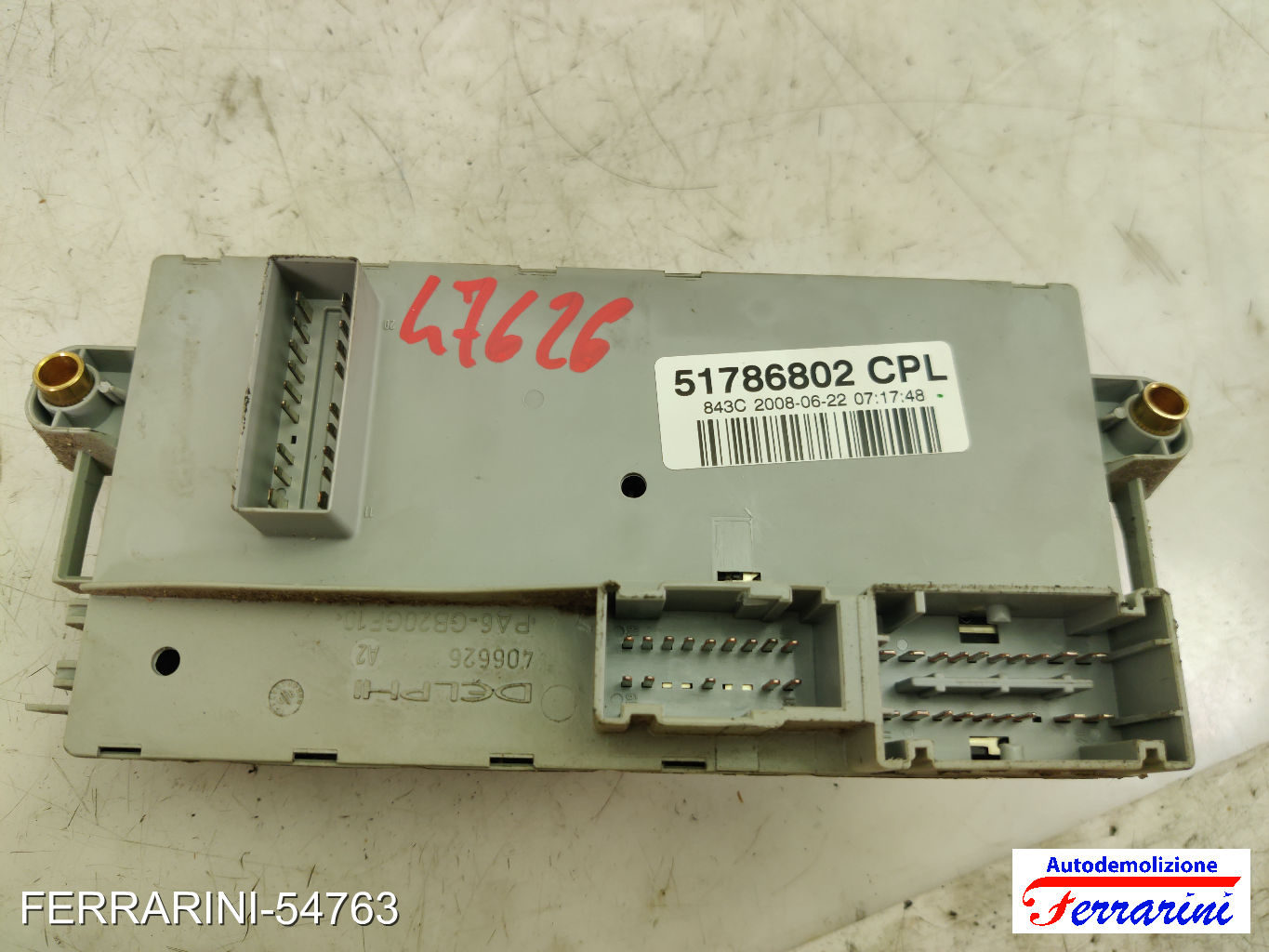 Body Computer LANCIA YPSILON 843 1.3 D MULTIJET 2006-2011 51786802