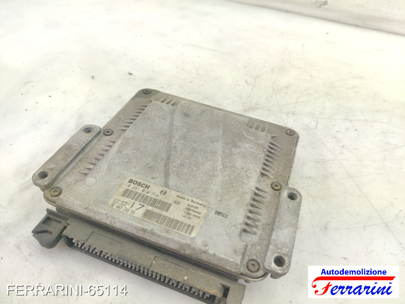 Centralina Motore FIAT SCUDO 220 1.9 TD 1998-2006 9640324880, 0281010359 6