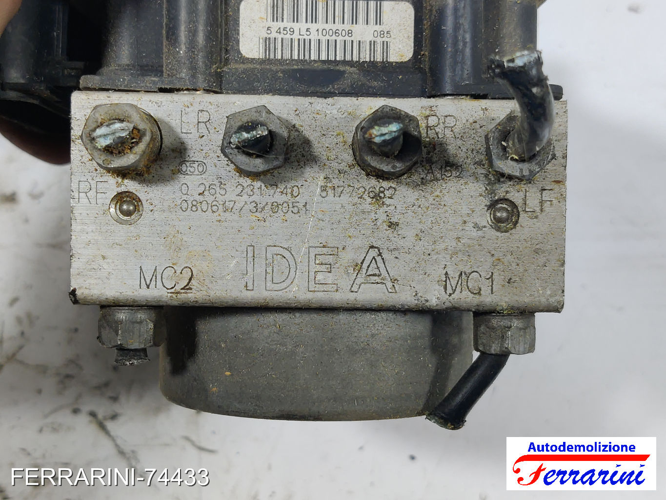 Centralina Pompa Abs FIAT IDEA 350 1.3 D MULTIJET 2004-2012 51772682, 0265231740