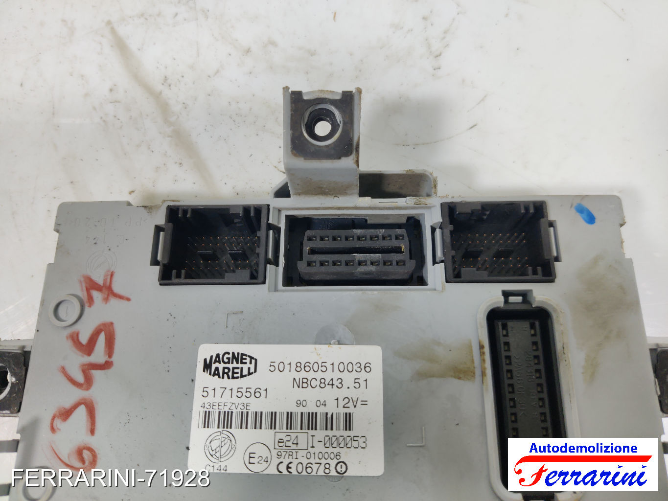 Body Computer LANCIA YPSILON 843 1.2 2003-2011 51715561, 501860510036, 43EEFZV3E
