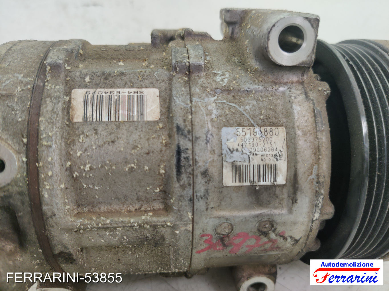 Compressore Clima FIAT GRANDE PUNTO 199 1.4 2005-2015 5D3375200, 09G06264 6