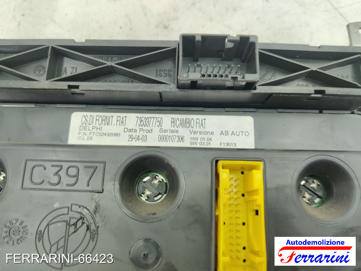 manuale Centralina Clima Stufa ALFA ROMEO 147 937 2001-2010 735337775 9