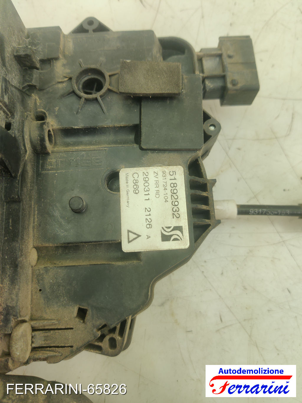 Serratura Porta FIAT PUNTO EVO 199 2009-2012 destro, dx, posteriore, post 6