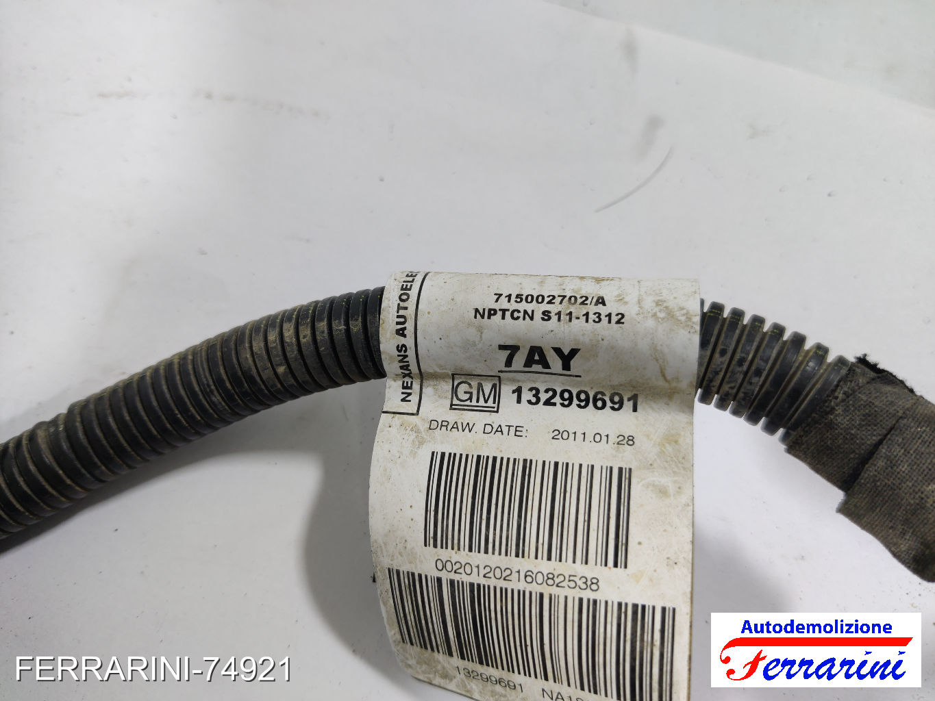 A14NEL Cablaggio Motore OPEL MERIVA B S10 1.4 LPG 2011-2017 13299691