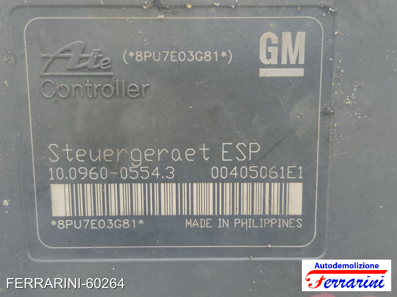 Centralina Pompa Abs OPEL ASTRA H SW A04 1.7 CDTI 2004-2010 13246535