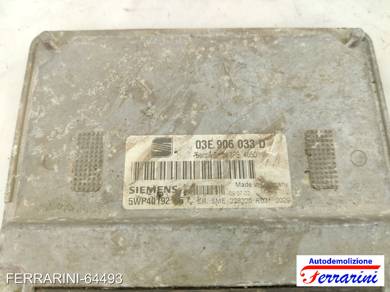 Centralina Motore SEAT IBIZA 3 6L1 1.4 16V 2002-2007 03E906033D, 5WP40192