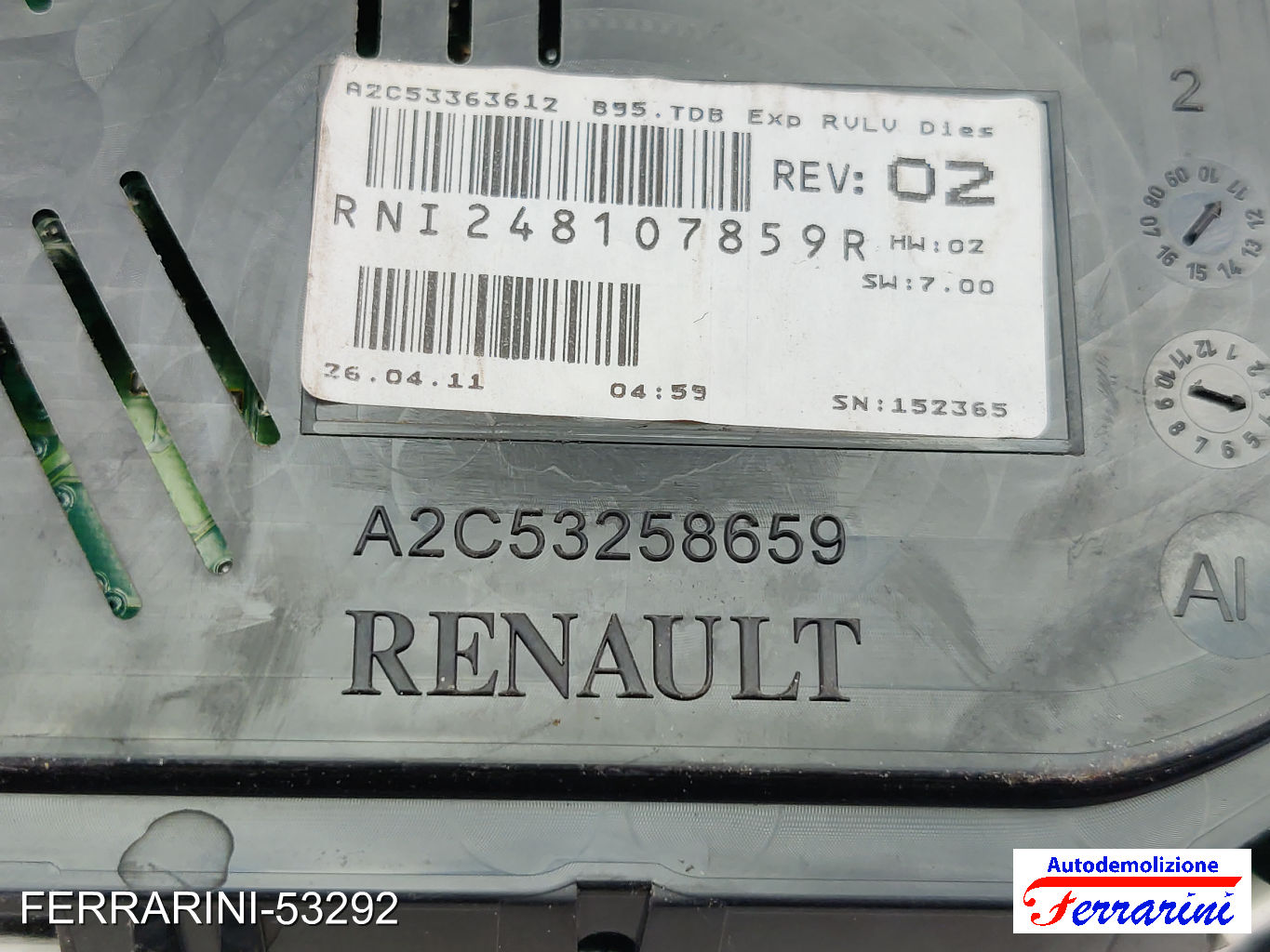 Quadro Strumenti Contachilometri