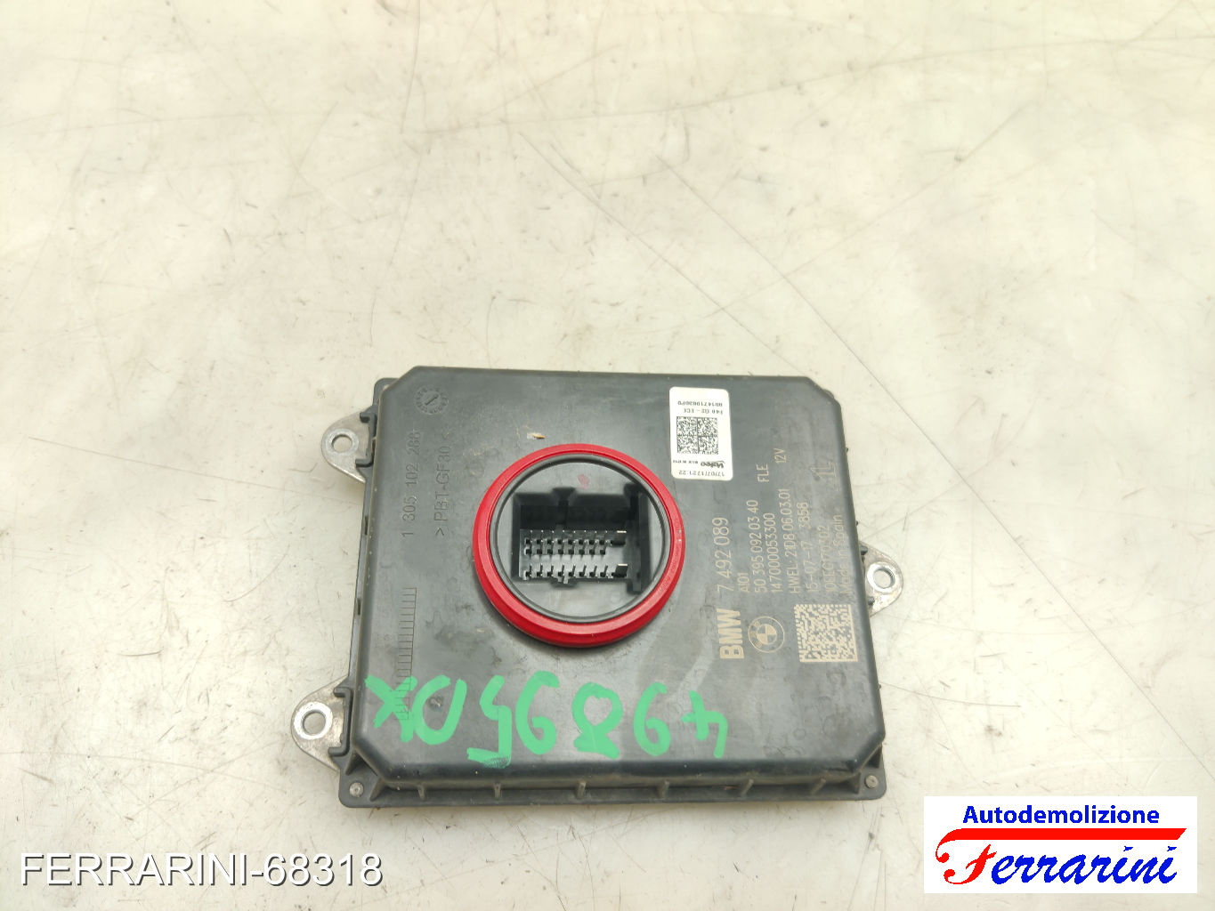 centralina ballast faro BMW X1 F48 SDRIVE 18D 2015-2023 63117492089, 63117381236 9