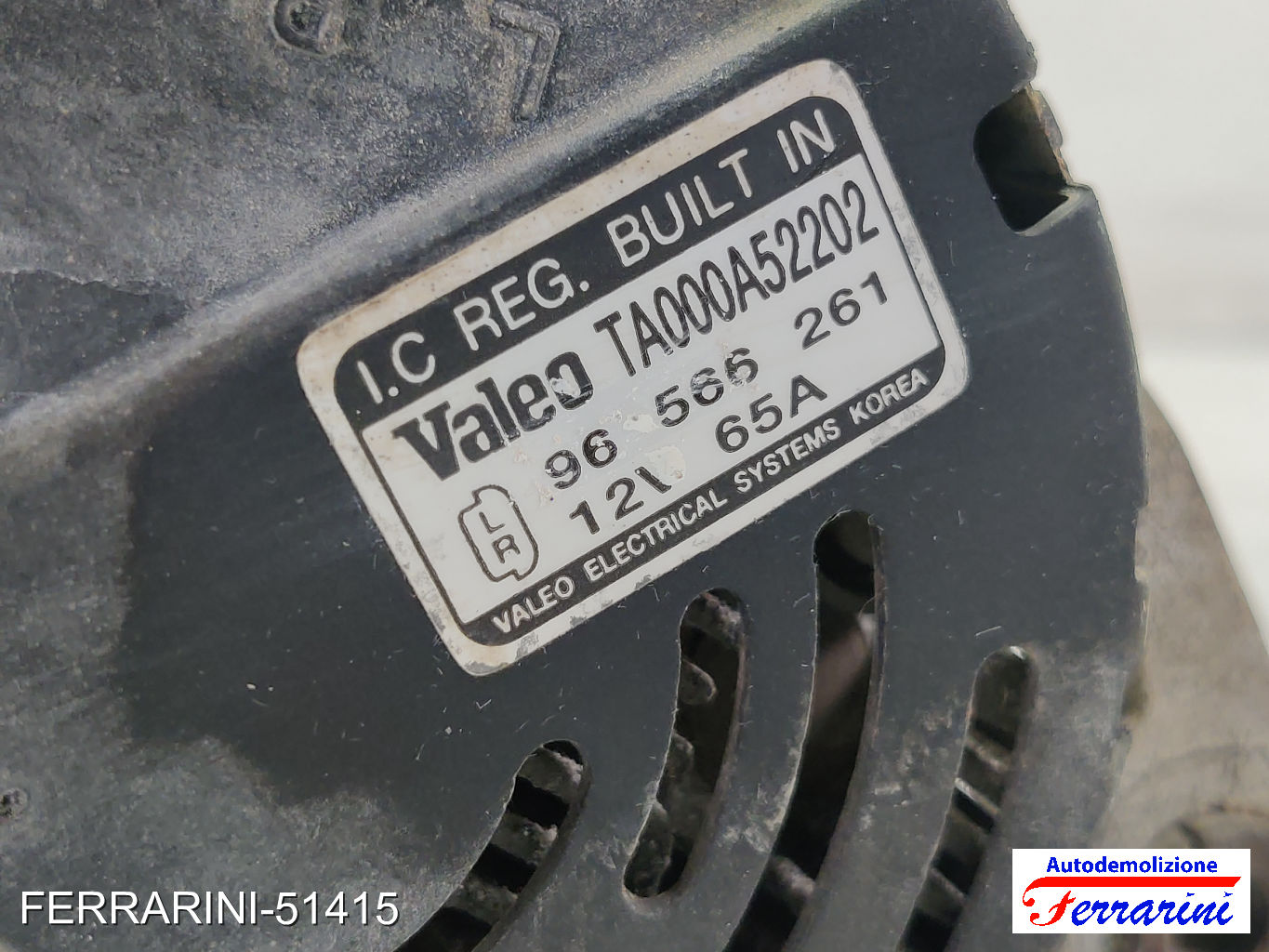 Alternatore DAEWOO MATIZ M100, M150 1.0 2003-2023 96566261, 96380673 6