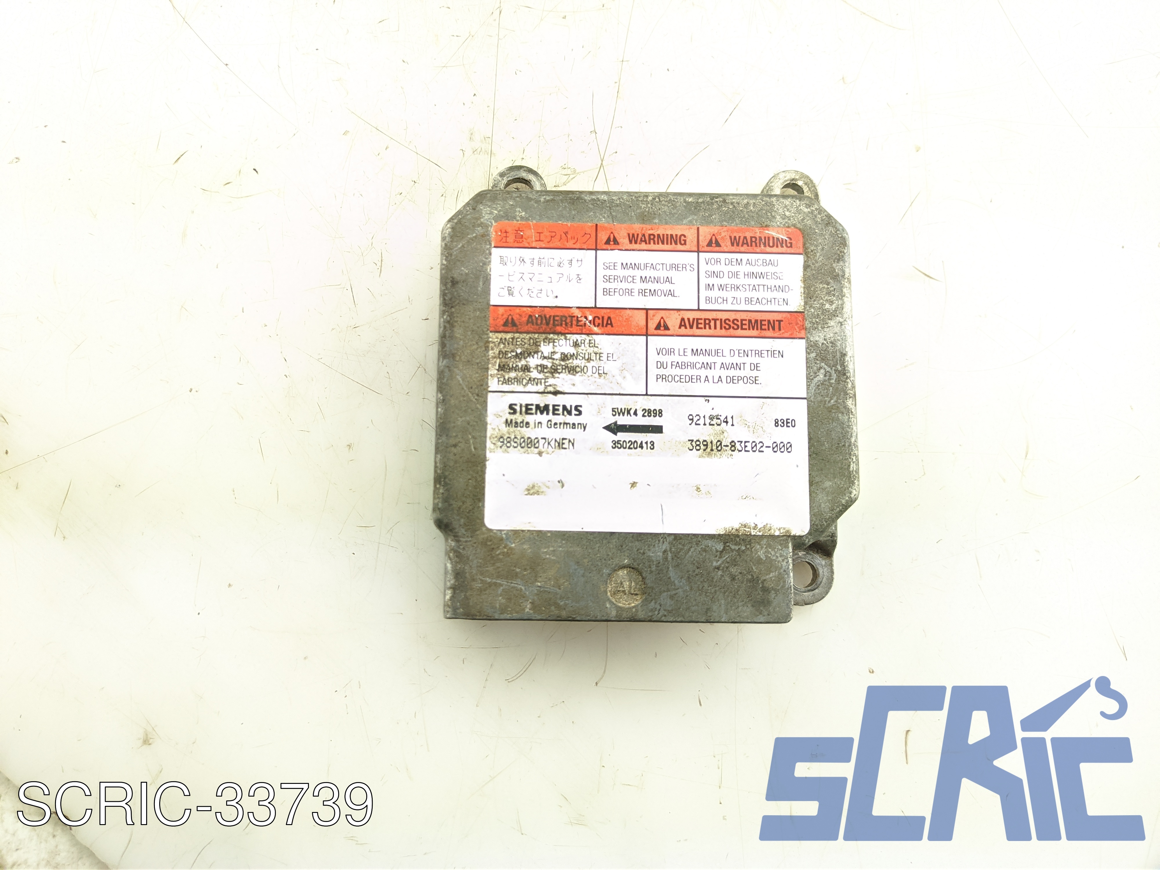 Centralina Airbag OPEL AGILA A H00 2003-2007 9212541, 5WK42898, 9850007KNEN