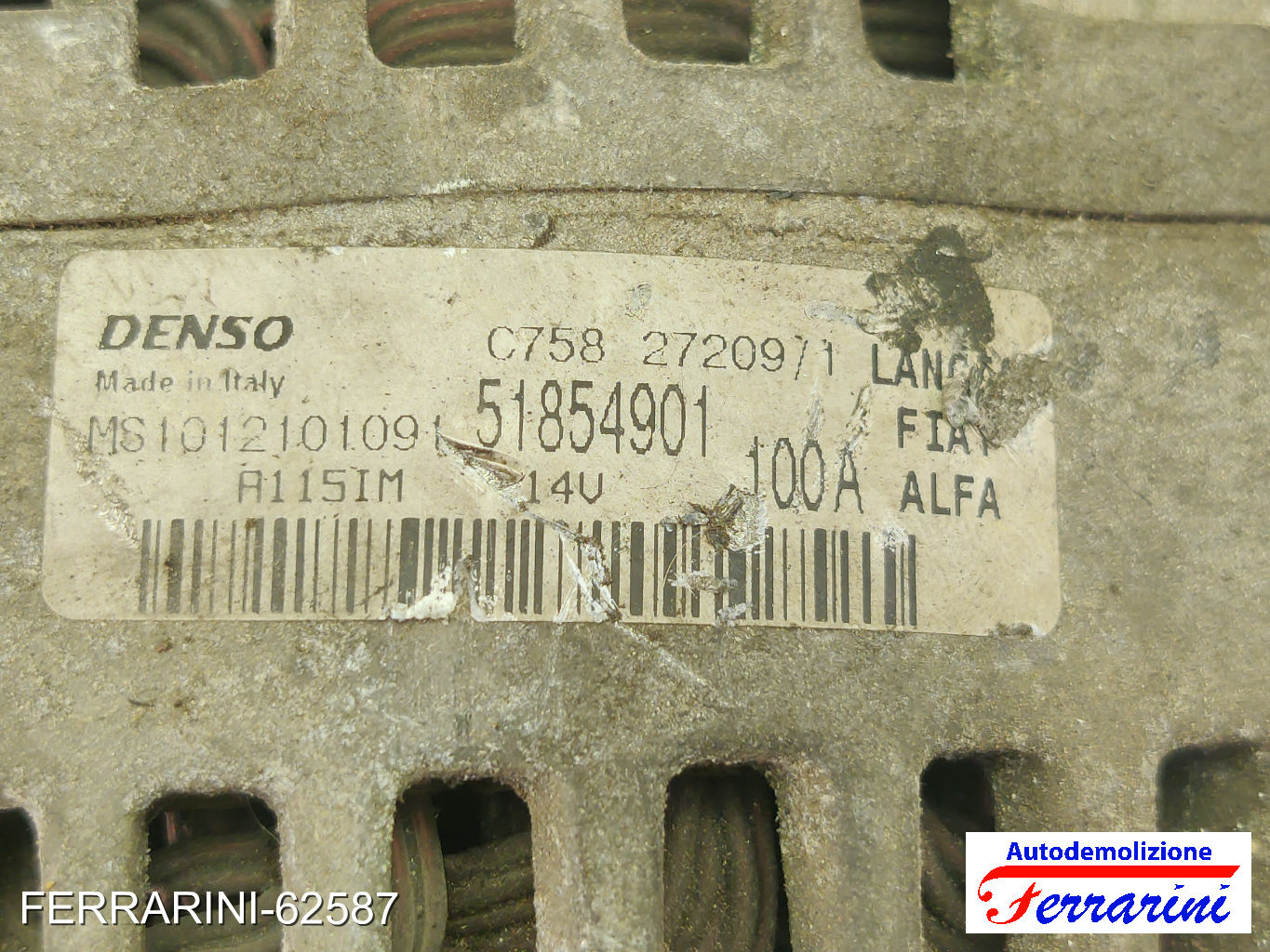 Alternatore LANCIA DELTA 3 844 1.6 D MULTIJET 2008-2014 51854901, MS101210109