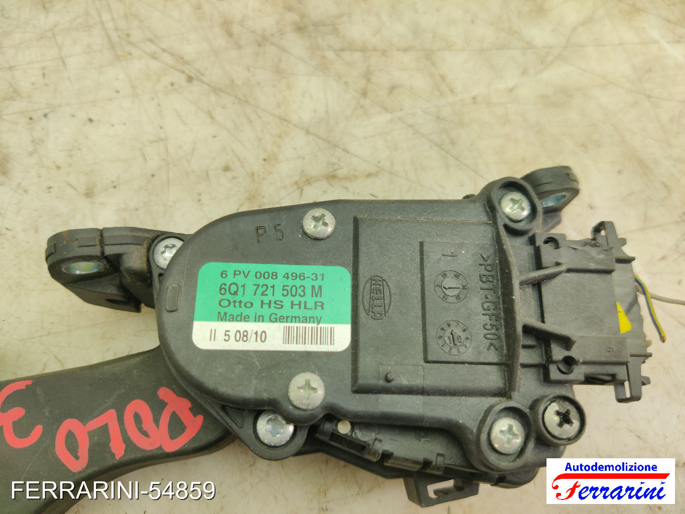 Pedale Acceleratore VW POLO 6C1, 6R1 1.6 TDI 2009-2023 6Q1721503M, 6PV00849631