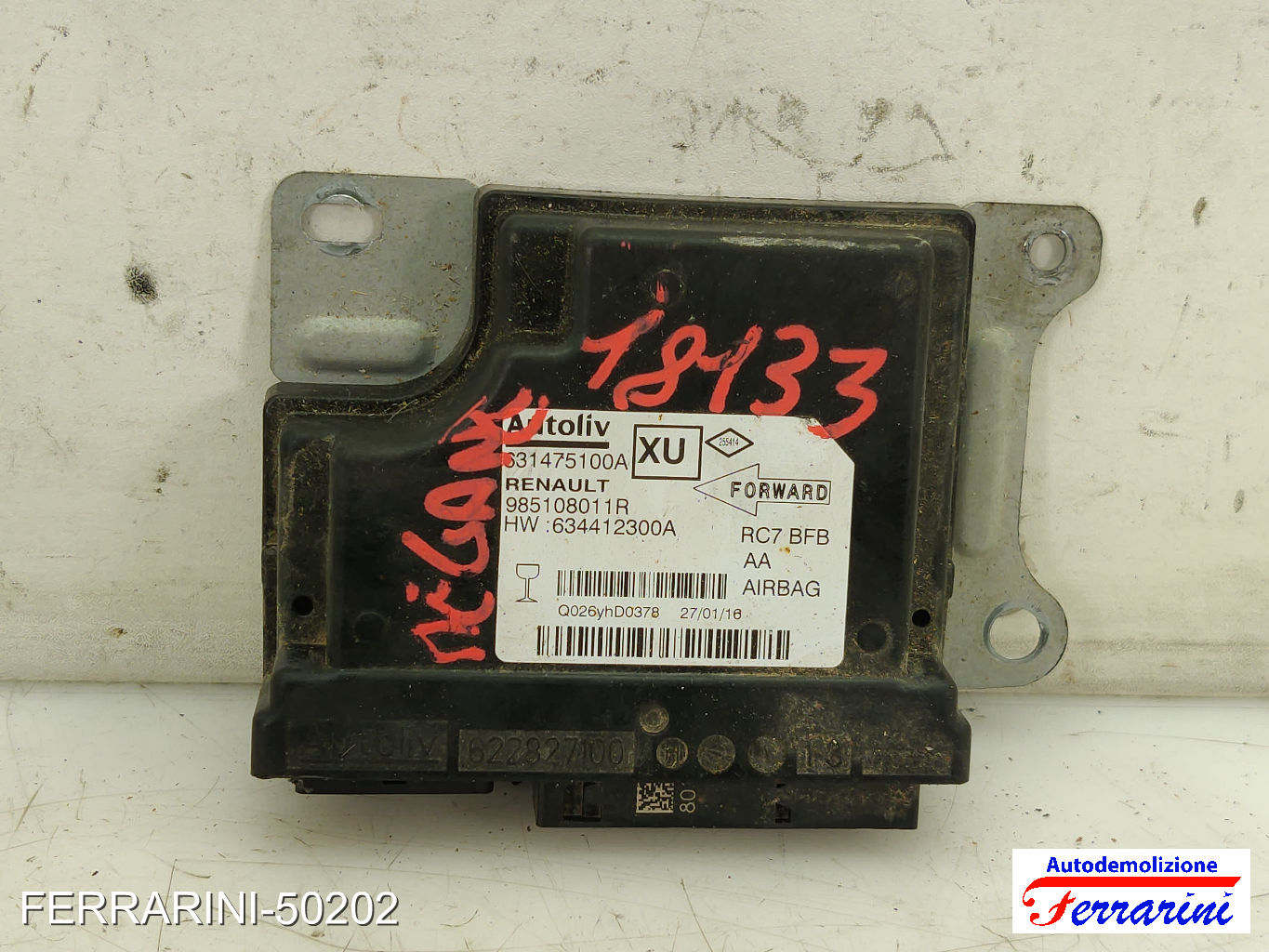 RENAULT MEGANE 4 B9A M N 1.5 DCI 110 2015-2023 631475100A, 985108011R 9
