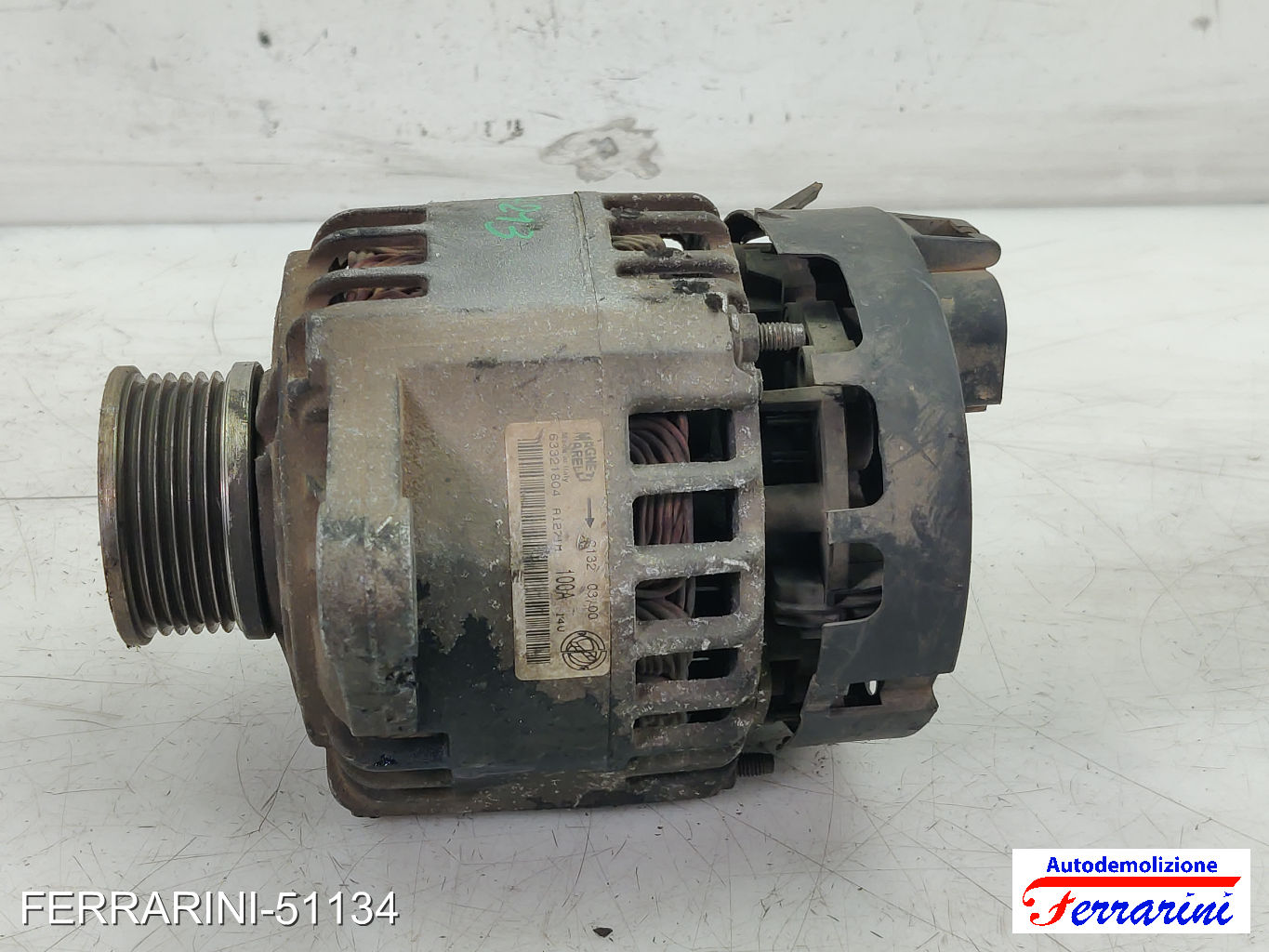 Alternatore FIAT PUNTO 188 1.9 JTD 80 1999-2012 63321804, 1320300, 063321819010 6