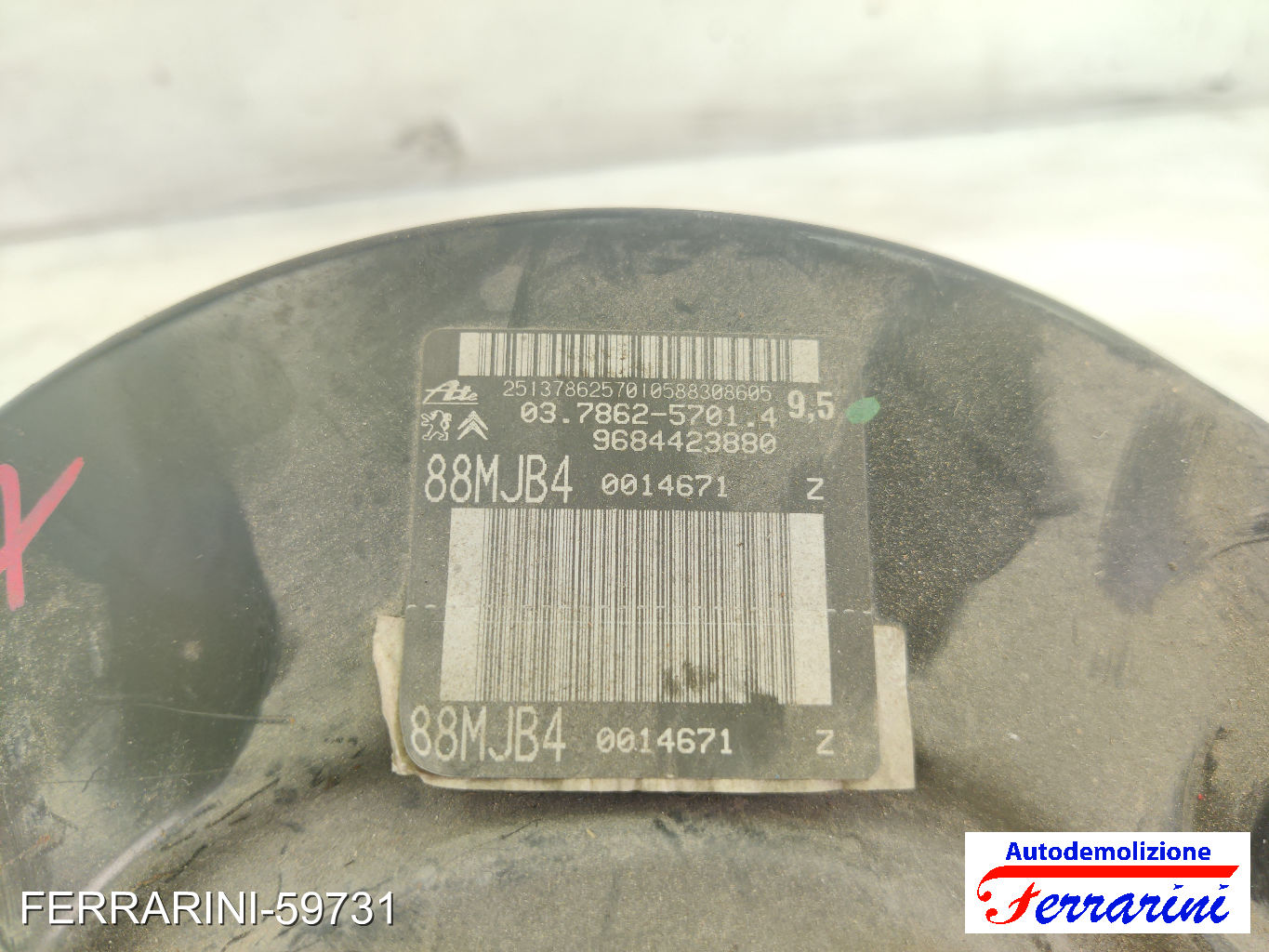 Servofreno CITROEN C4 PICASSO 1 UD 1.6 HDI 2007-2013 1611244280, 1611244180 6