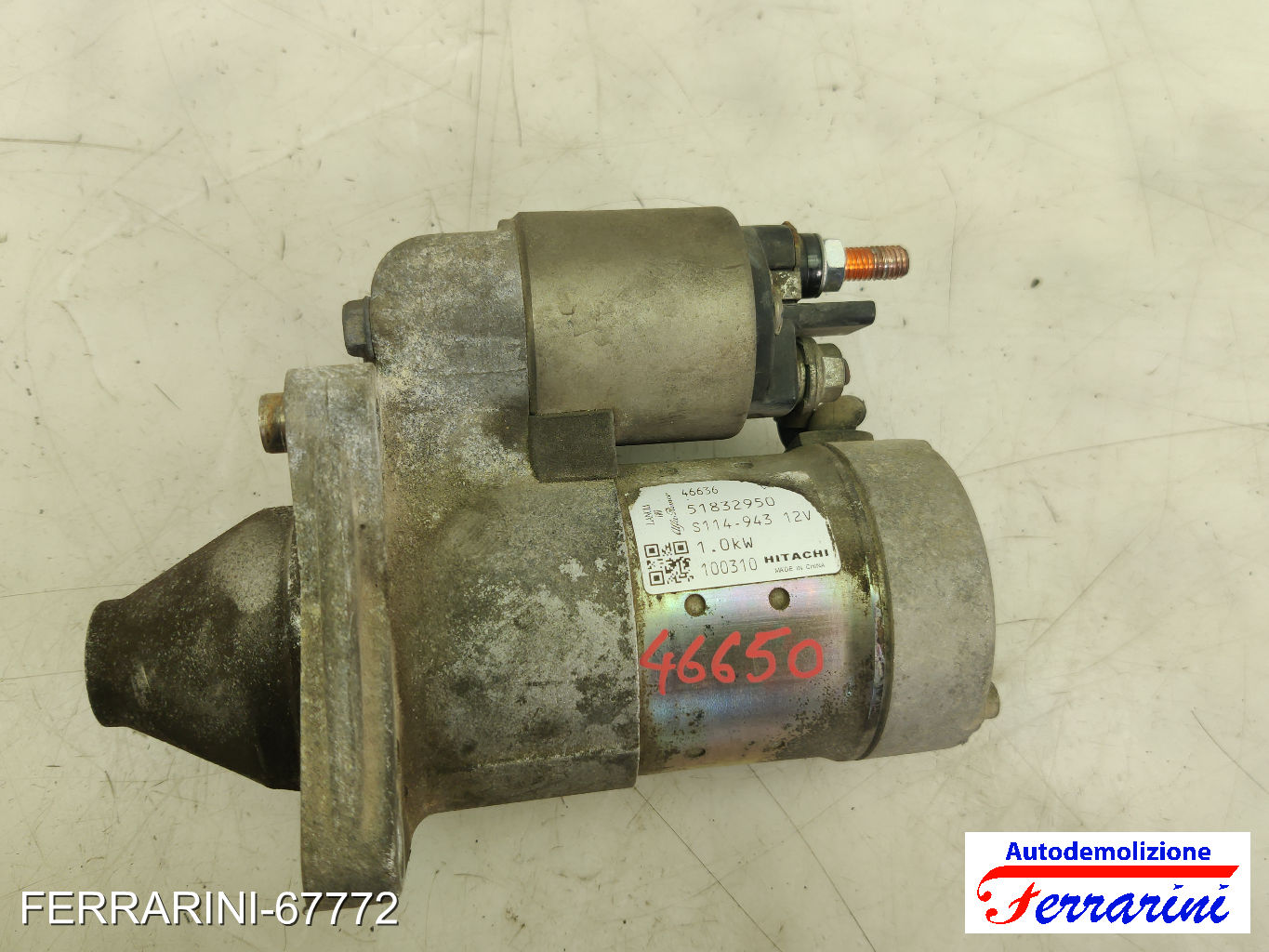 Motorino Avviamento ALFA ROMEO MITO 955 1.4 BI-FUEL 2009-2016 51832950, S114943 7