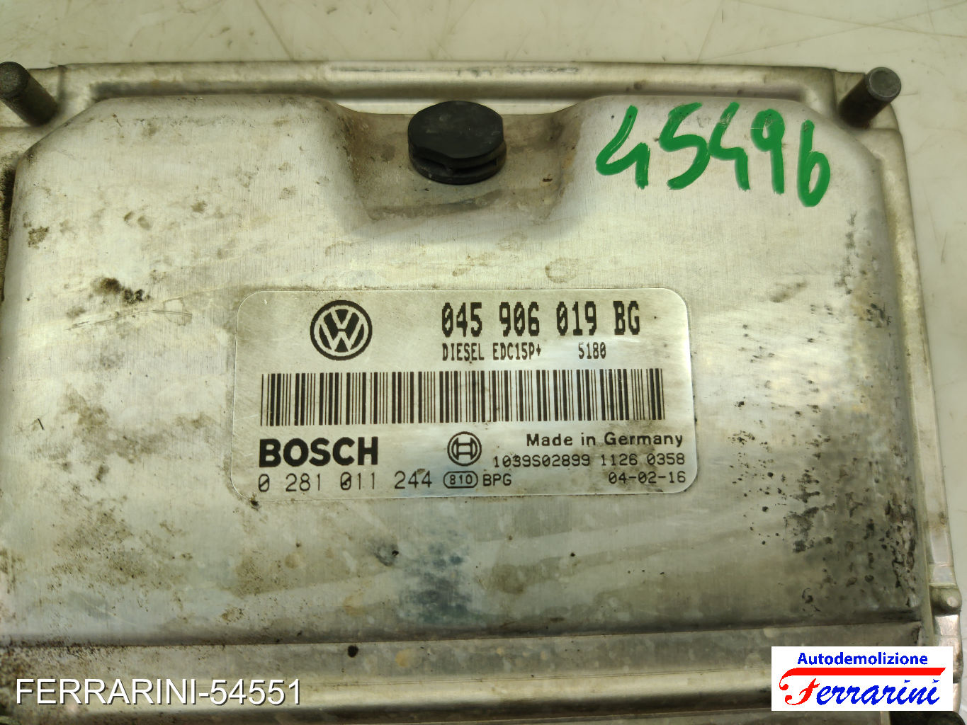 Centralina Motore SEAT IBIZA 3 6L1 1.4 TDI 2002-2005 0281011244, 045906019BG