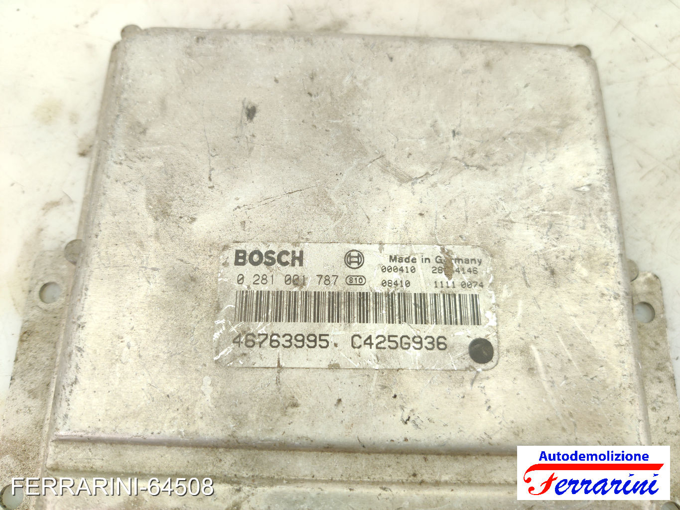 Centralina Motore ALFA ROMEO 166 936 2.4 JTD 1998-2000 46763995, 11110074 6