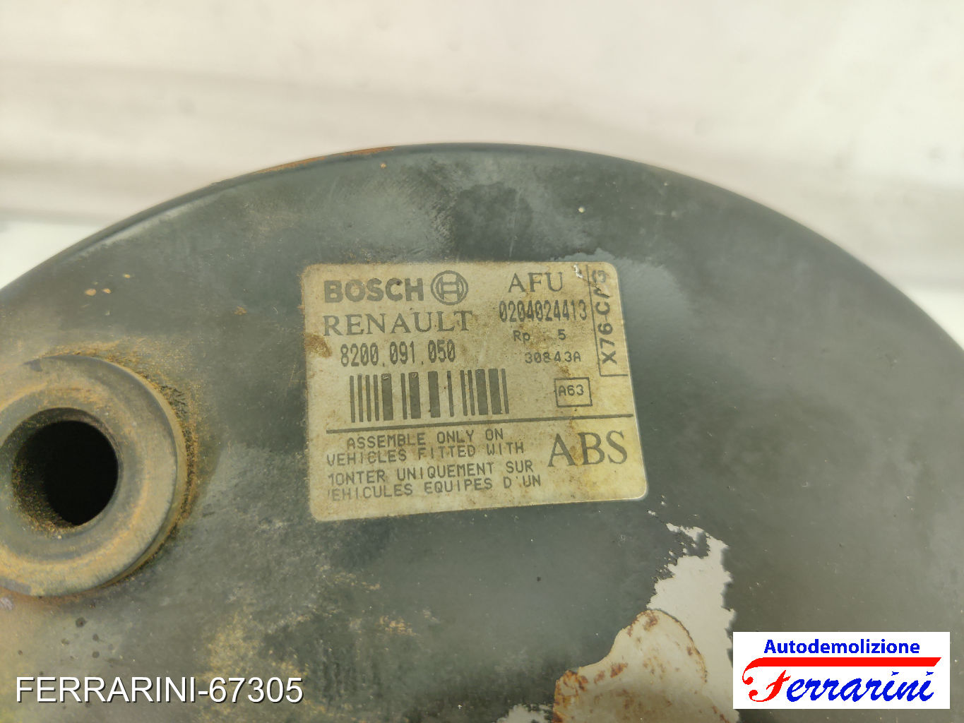 Servofreno RENAULT KANGOO KC0/1 1.5 DCI 2001-2007 8200091050, 0204024413, 30843A 6