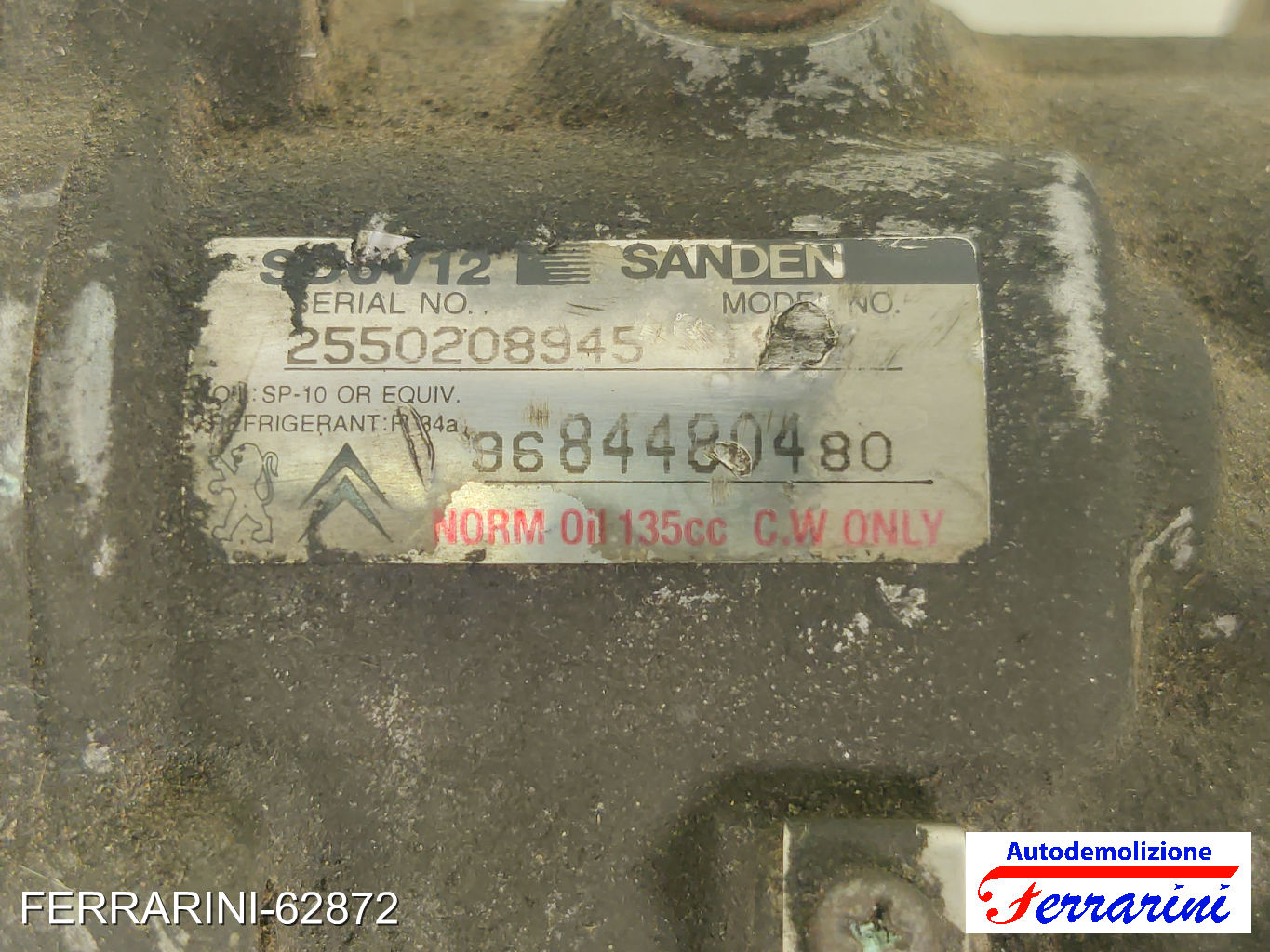 Compressore Clima CITROEN C2 JM 1.4 HDI 2003-2009 9684480480, 9655191680